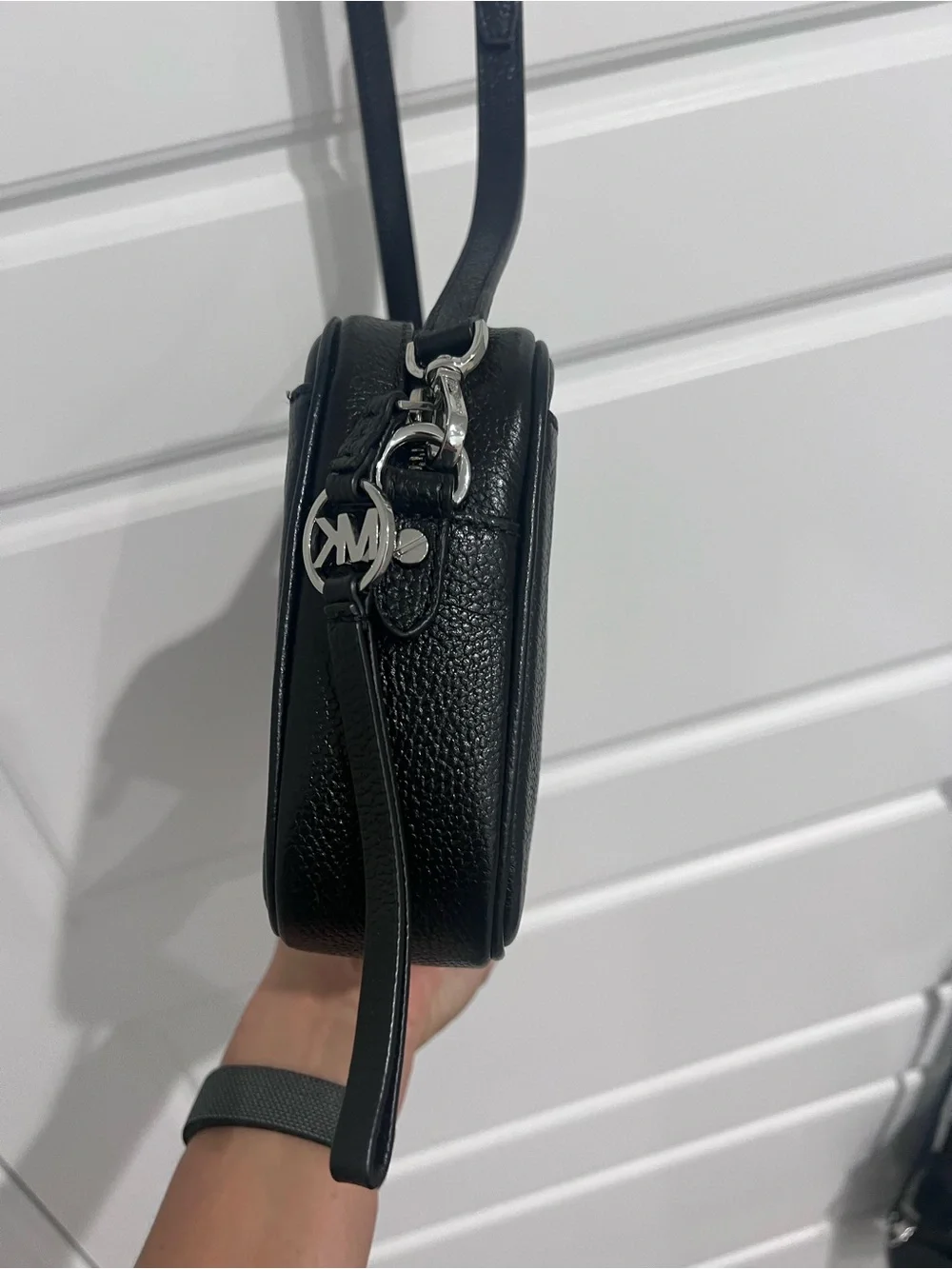 Michael Kors Black Pebbled Leather Camera Bag